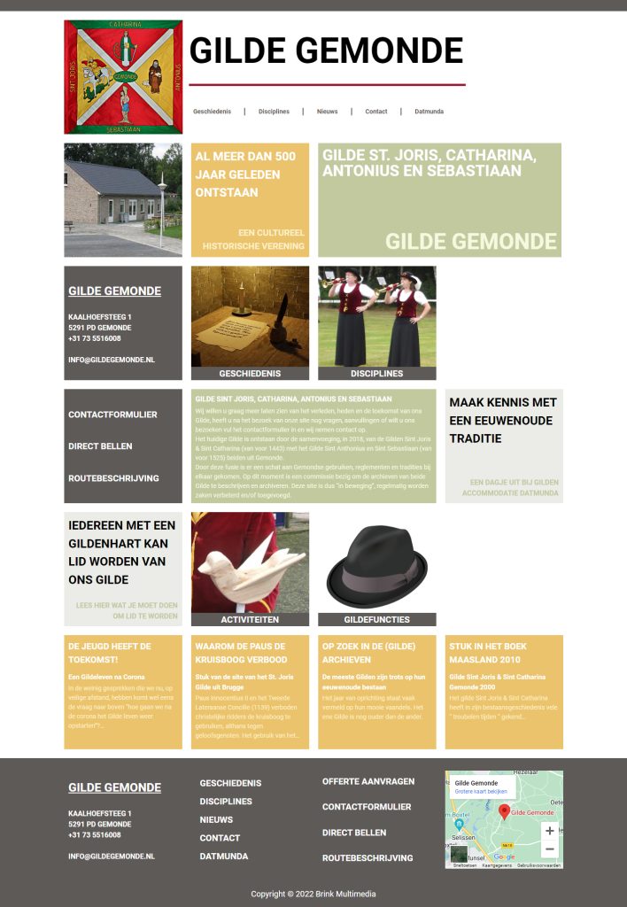 Brink Multimedia Bernheze Gilde Gemonde Website