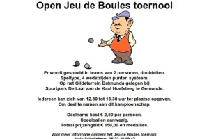 zondag 28 Juni 2026 24e Gemondse Open Jeu de Boules toernooi - 1499